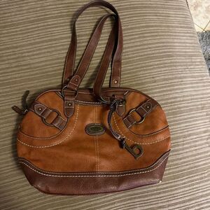 BORN Kinnewick Womens Faux Leather Convertible Satchel Handbag